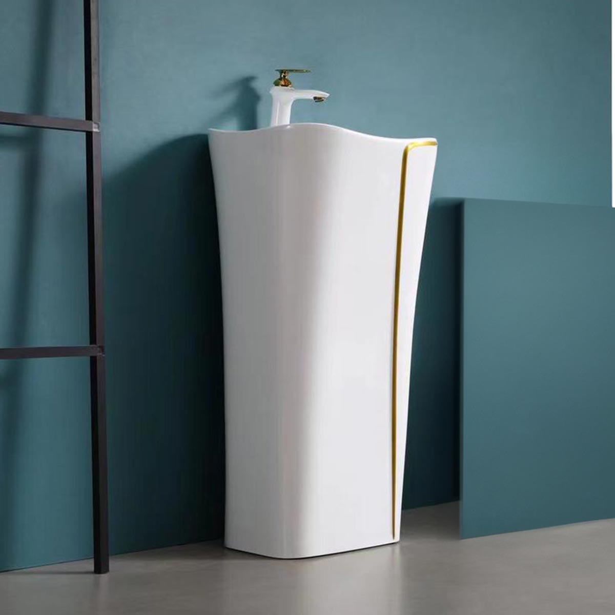 Free Standing Basin White 84X45cm | Kitchen & Bath Essentials | Wash Basins | Pedestal Free Standing Basin White 84X45cm | Kitchen & Bath Essentials | Wash Basins | Pedestal