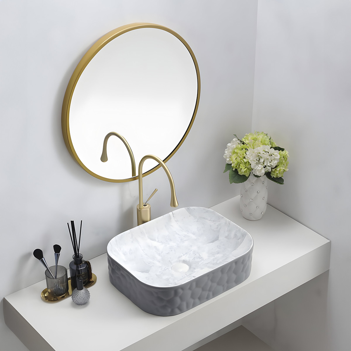 Countertop Wash Basin Matt Grey