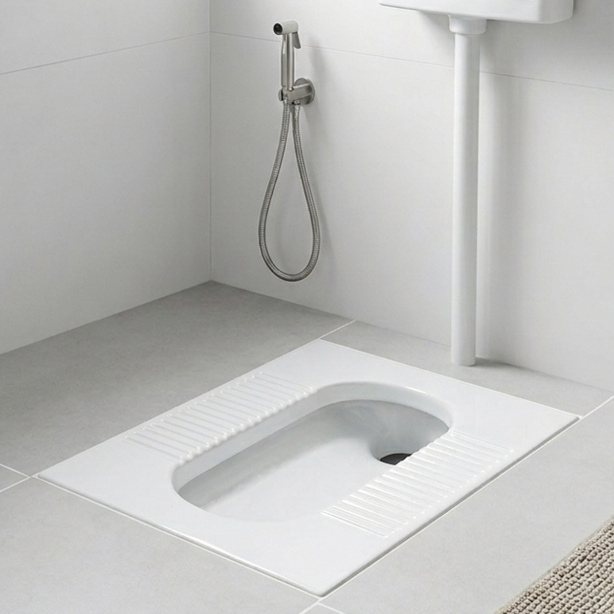Squating Pan White