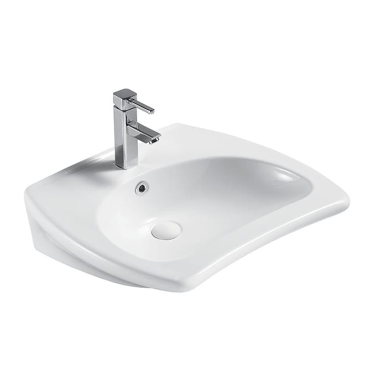 Hanging Basin White 600X520X180mm (Mixer Not Included)