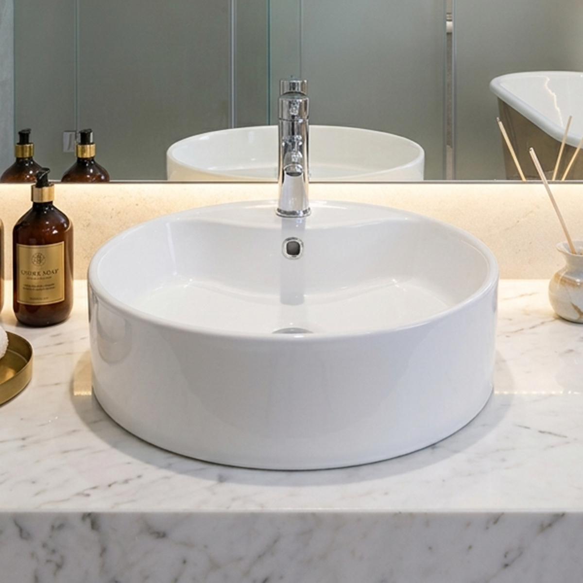 Round Ceramic Bathroom Sink