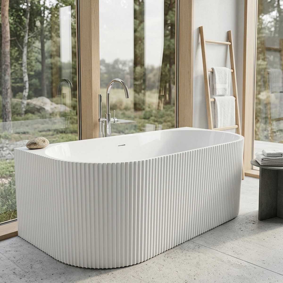 Bathtub Without Mixer 1700x800x580mm Glossy White