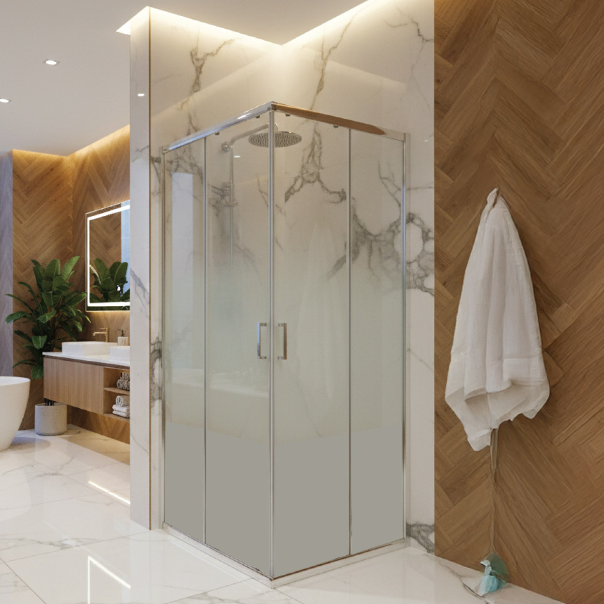 Commercial Square Shape Bathroom Enclosure