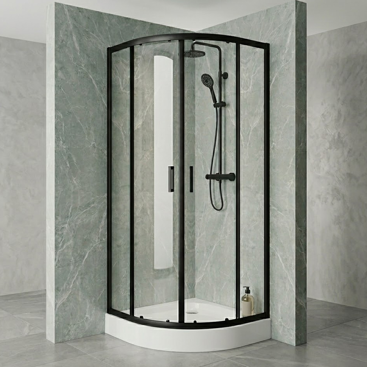 Commercial Shower Enclosure Arc Shape 80x80cm