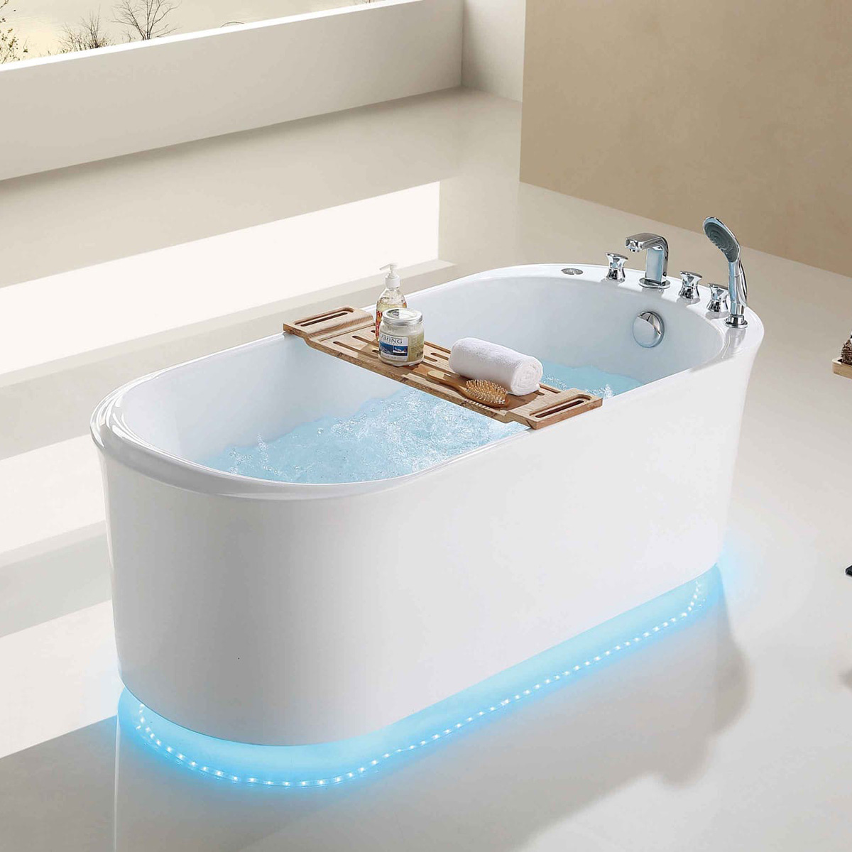 Bathtub With Mixer 1640x740x610mm White | Kitchen & Bath Essentials | Bathtubs & Shower Rooms | Bathtubs & Jacuzzi Bathtub With Mixer 1640x740x610mm White | Kitchen & Bath Essentials | Bathtubs & Shower Rooms | Bathtubs & Jacuzzi