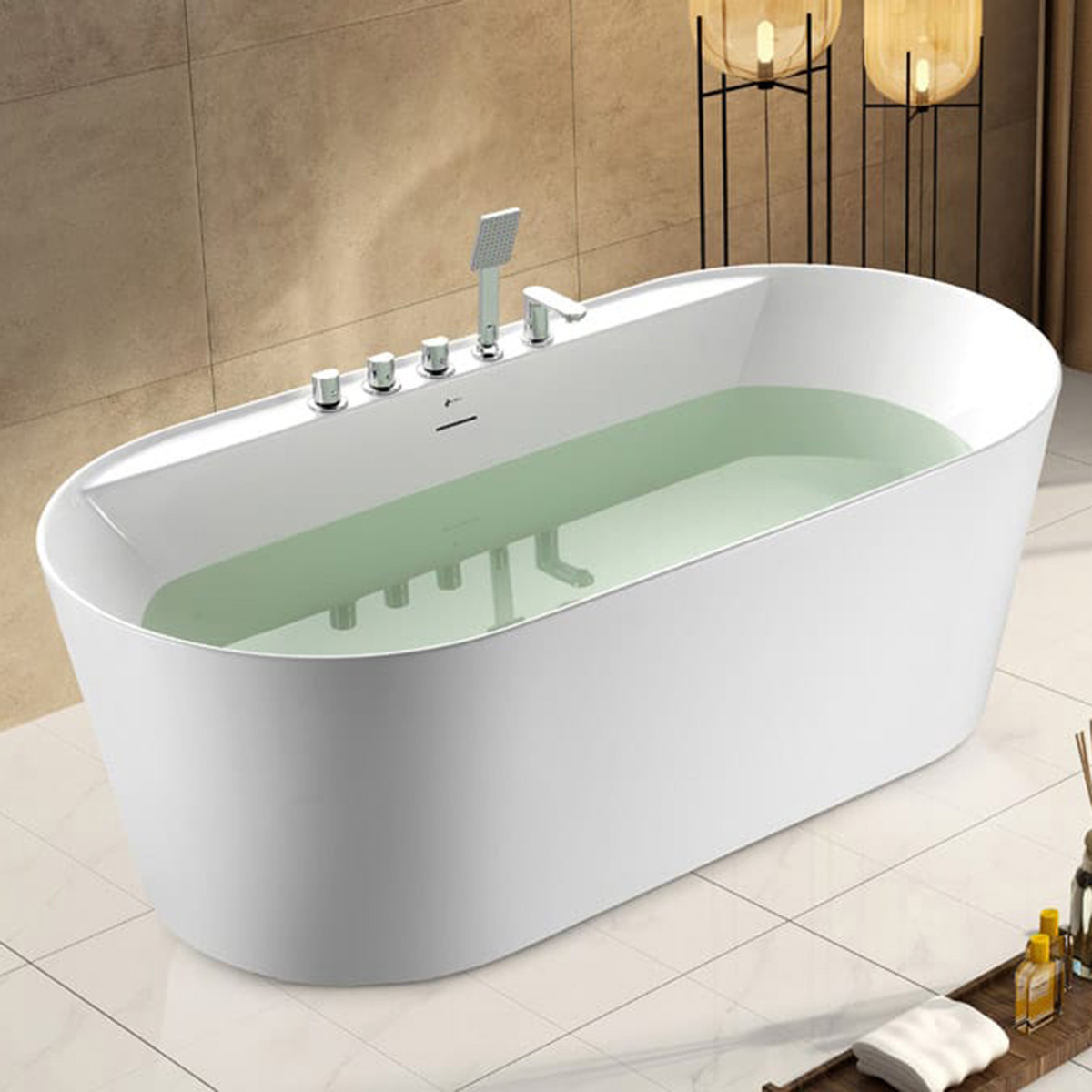 Bathtub Without Mixer 1700x845x580mm White | Kitchen & Bath Essentials | Bathtubs & Shower Rooms | Bathtubs & Jacuzzi Bathtub Without Mixer 1700x845x580mm White | Kitchen & Bath Essentials | Bathtubs & Shower Rooms | Bathtubs & Jacuzzi