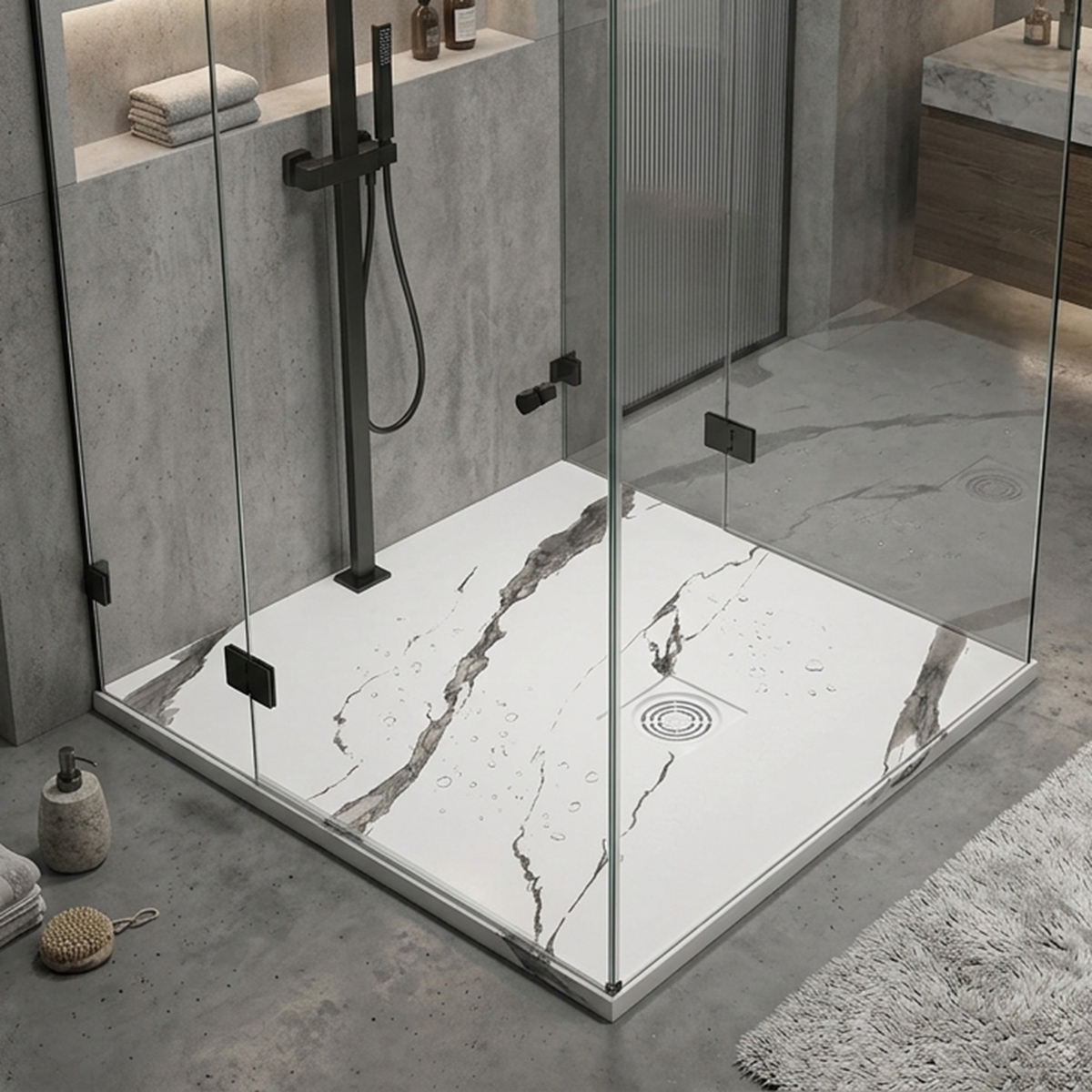Square Marble Shower Tray