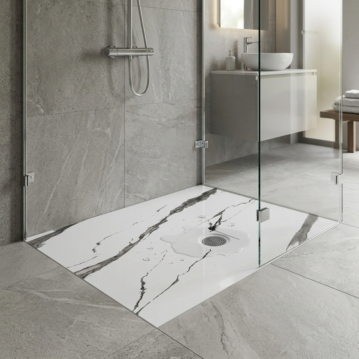 Square Marble Shower Tray