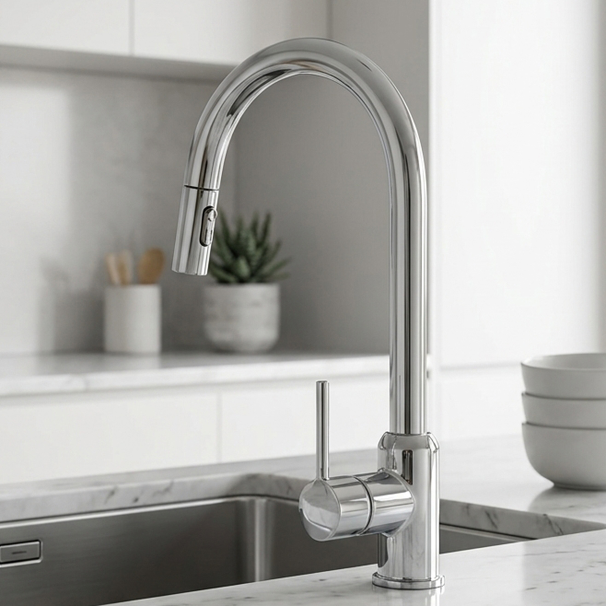 Stainless Steel Kitchen Faucet Chrome