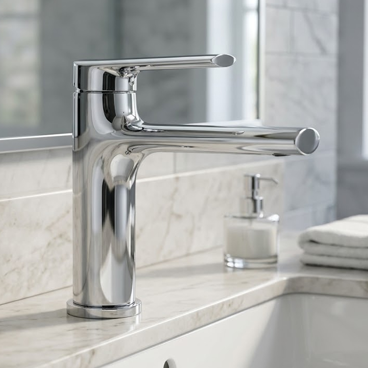 Zink Basin Mixer Chrome
