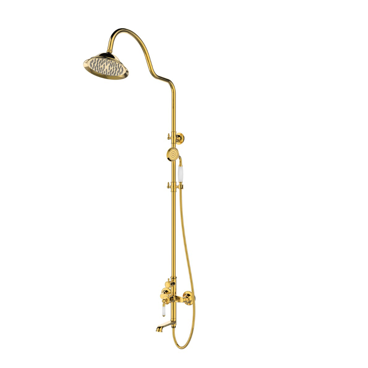 Brass Classic Shower Column Golden