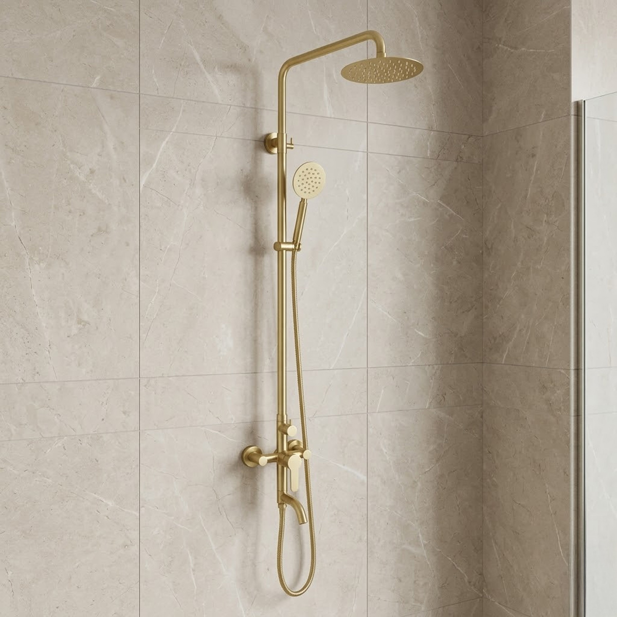 Shower Column Stainless Steel Gold