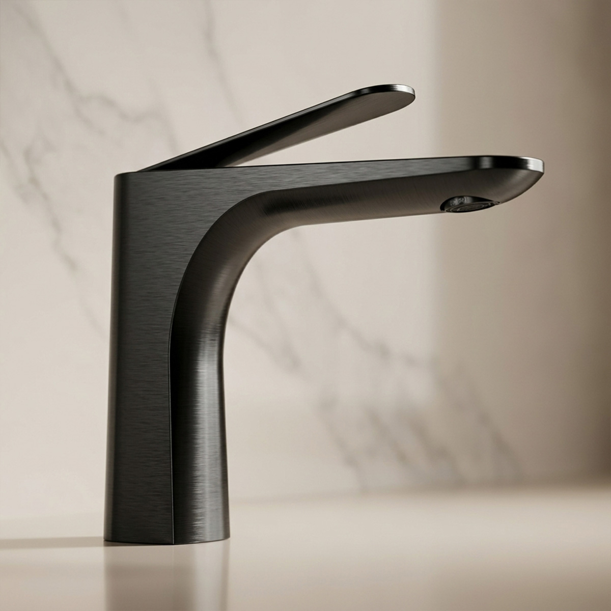Brass Modern Basin Mixer Black