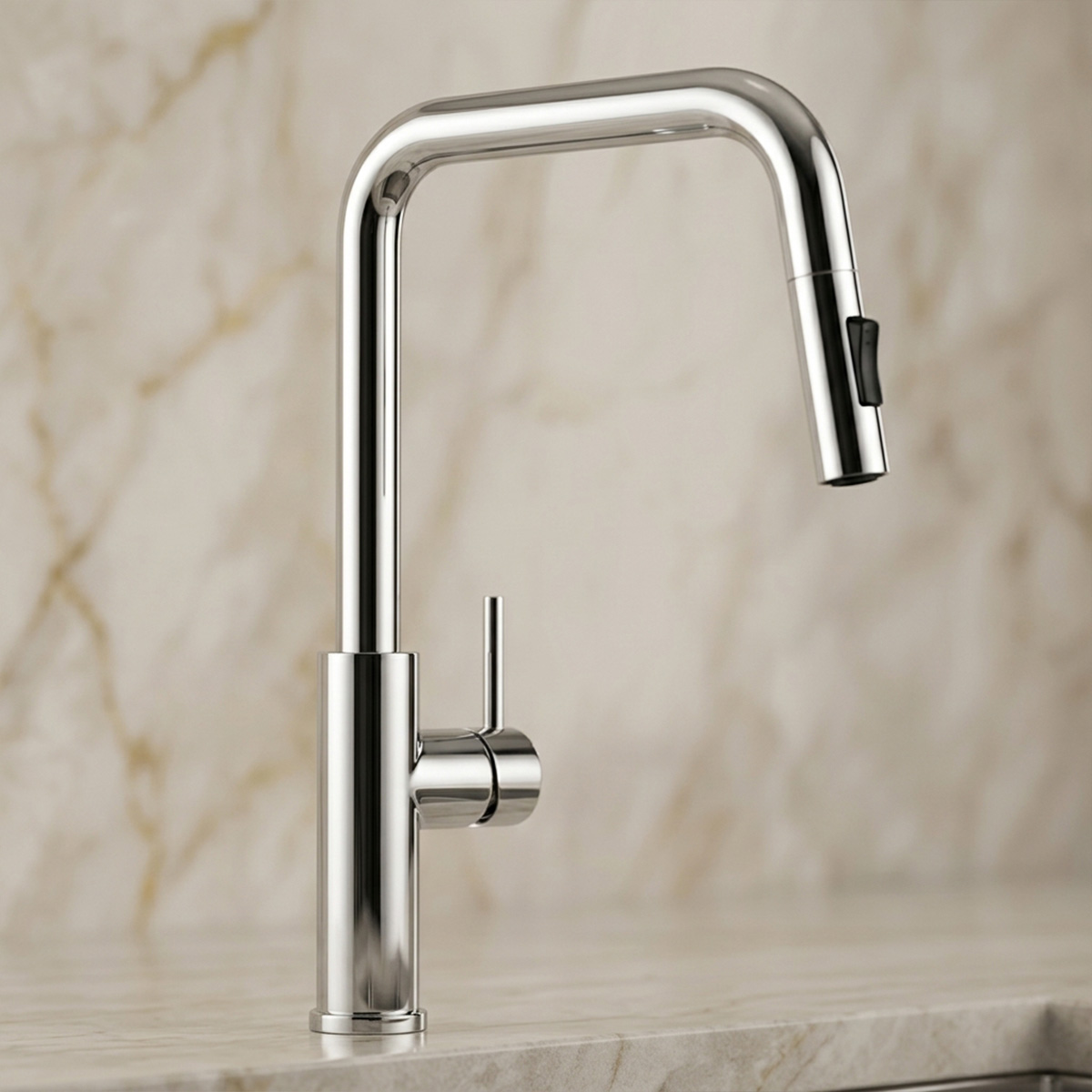 Aite Pull Out Kitchen Mixer Chrome