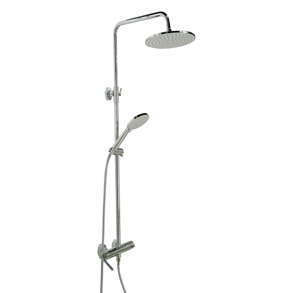 Brass Modern Shower Column Silver