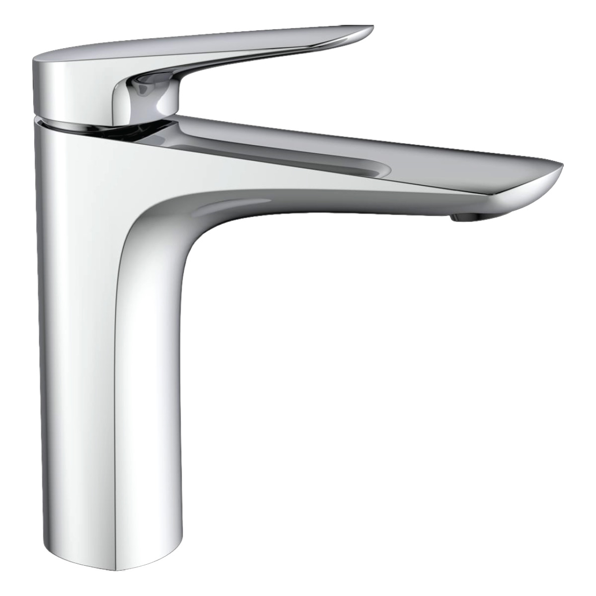 Brass Modern Basin Mixer Chrome