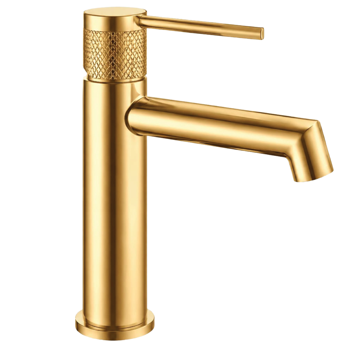 Brass Modern Basin Mixer Gold