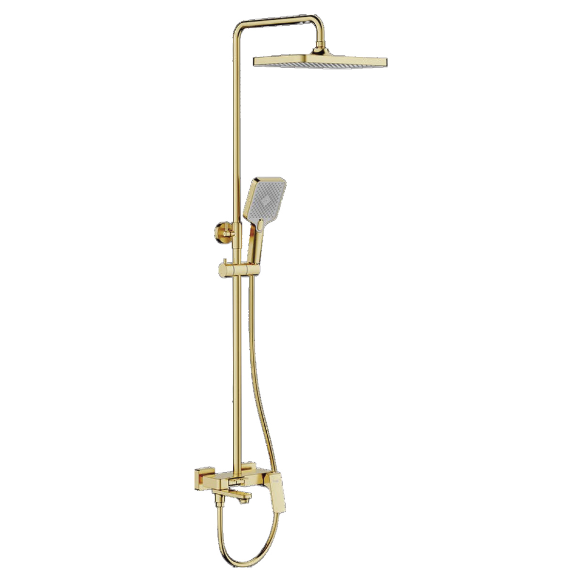 Brass Modern Shower Column Gold