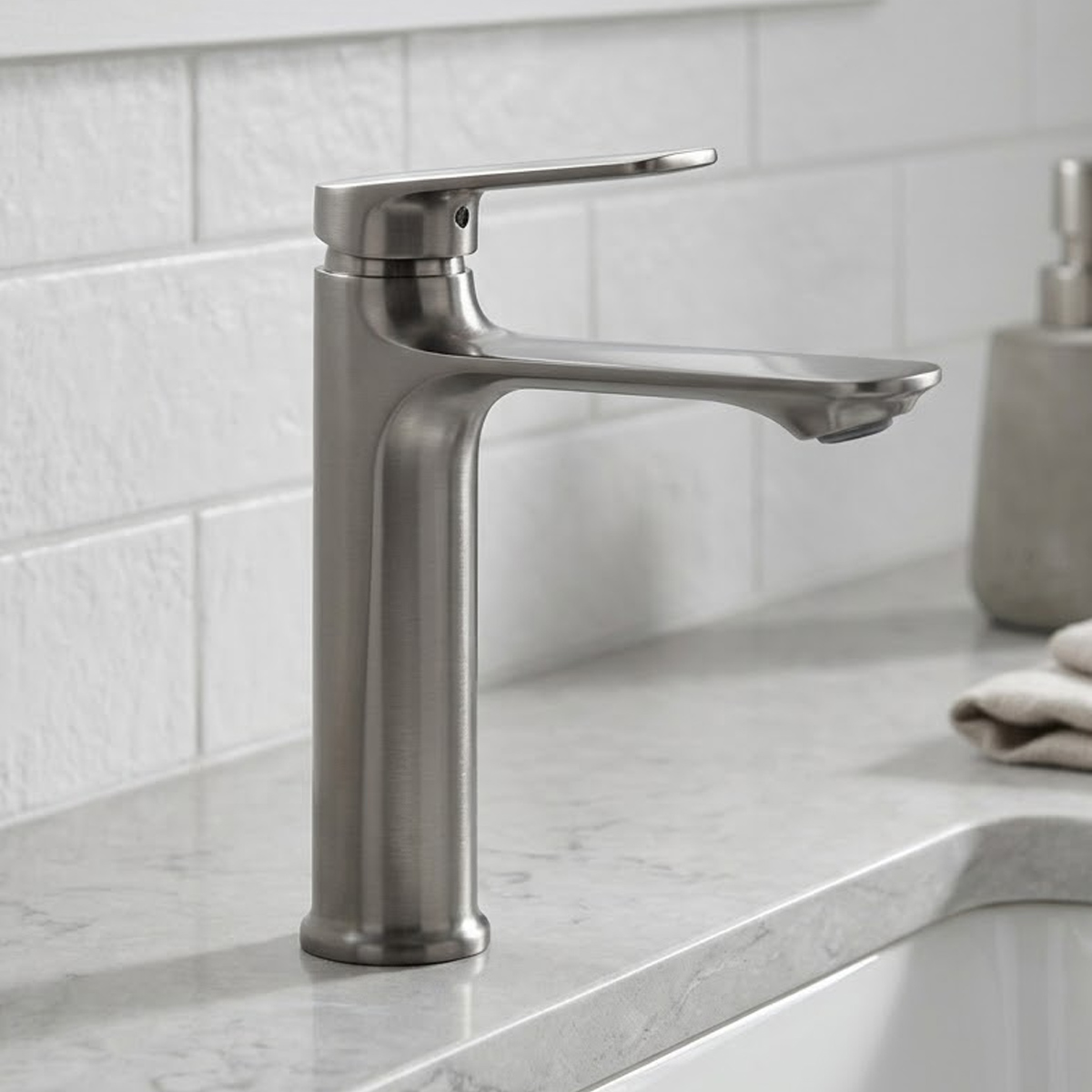 Zinc Basin Mixer Grey