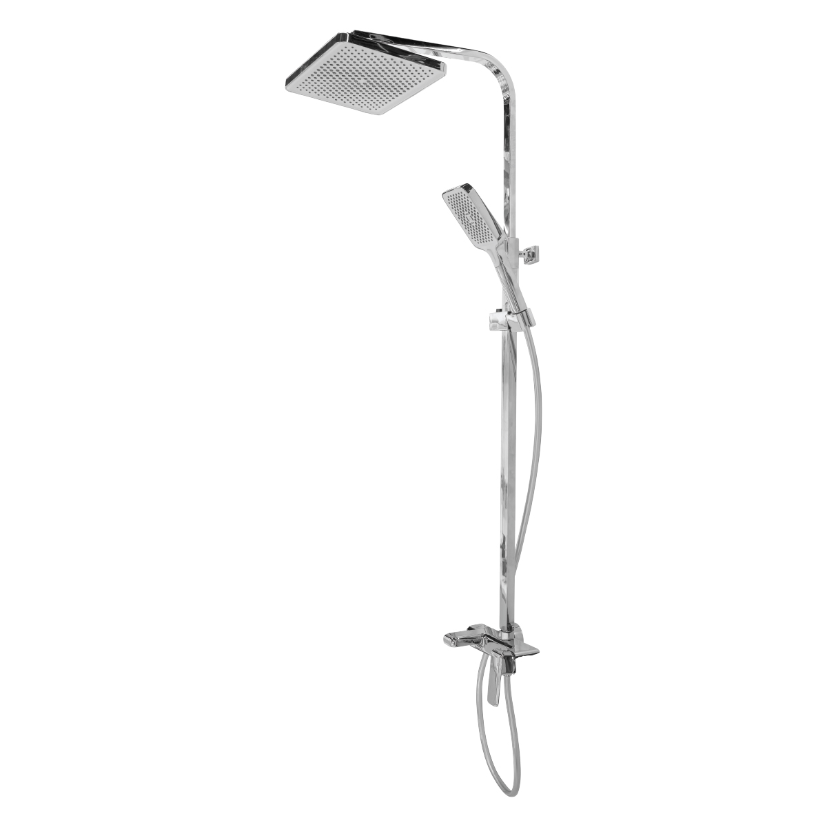 Chrome Finish Wall Mounted Shower Column