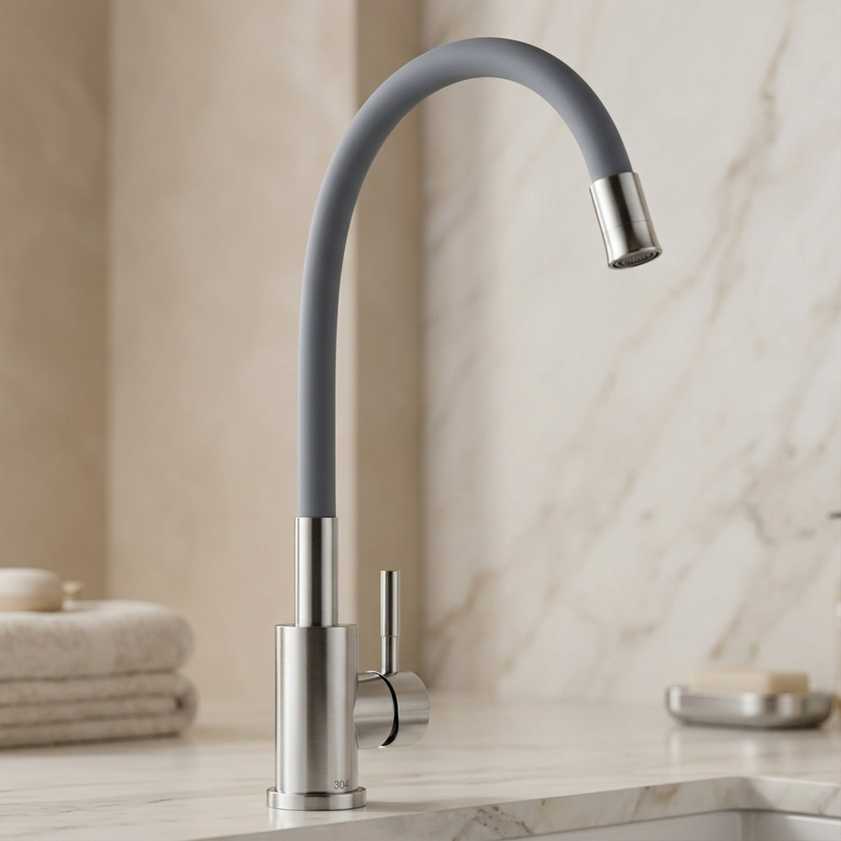 Zinc Kitchen Mixer Grey