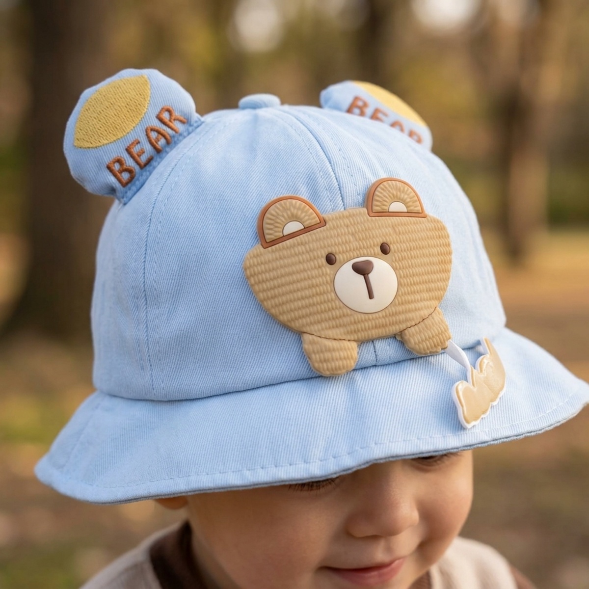 Girls Round Bucket Hat Light Blue Standard Size | Girls | Girls Fashion Accessories | Girls Caps & Hats
