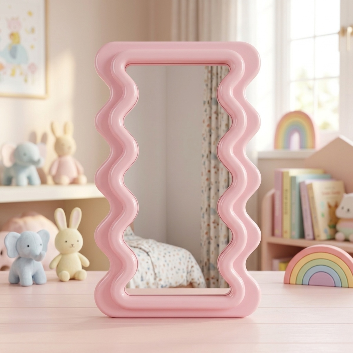 Mirror Pink Rectangle