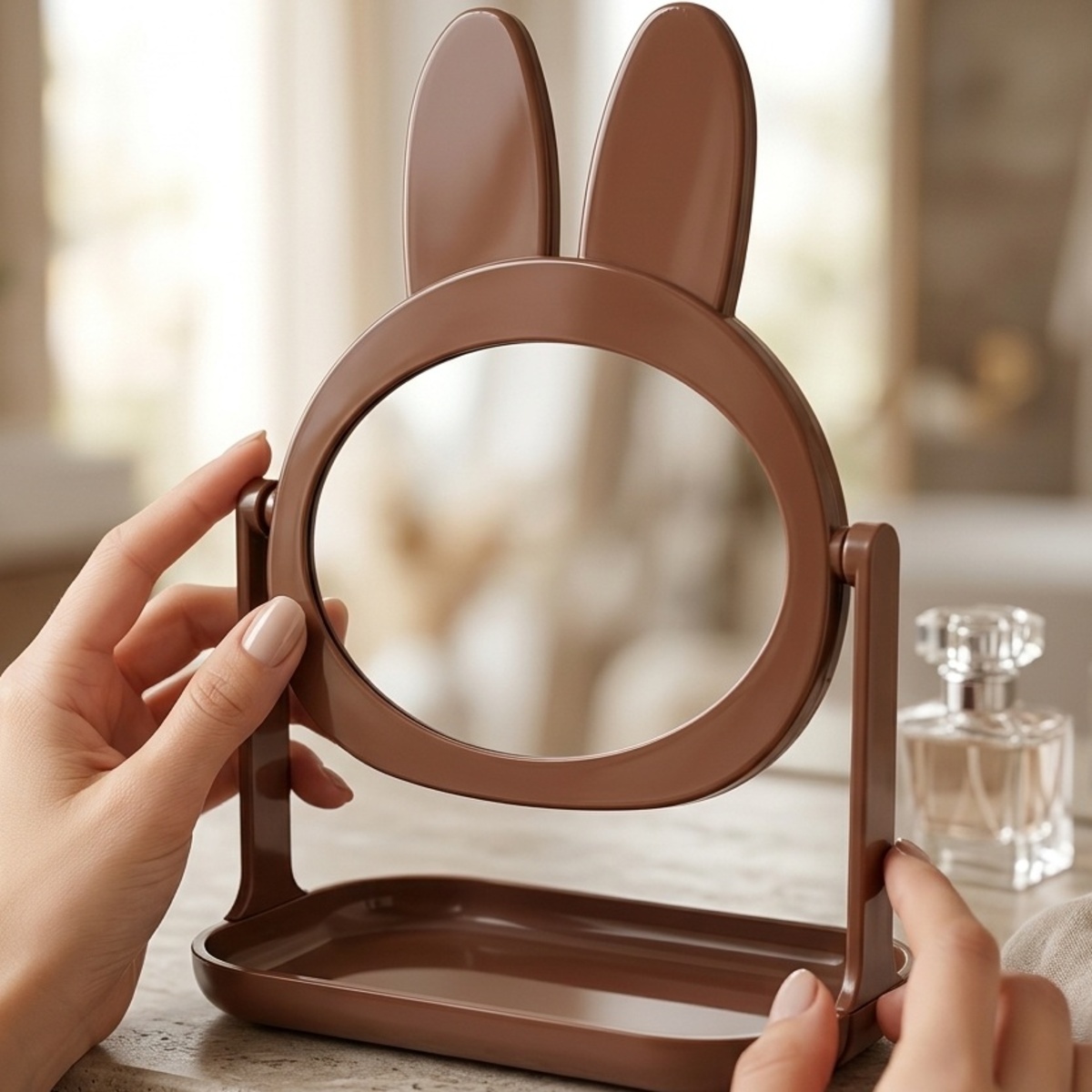 Bunny Ears Cosmetic Table Mirror