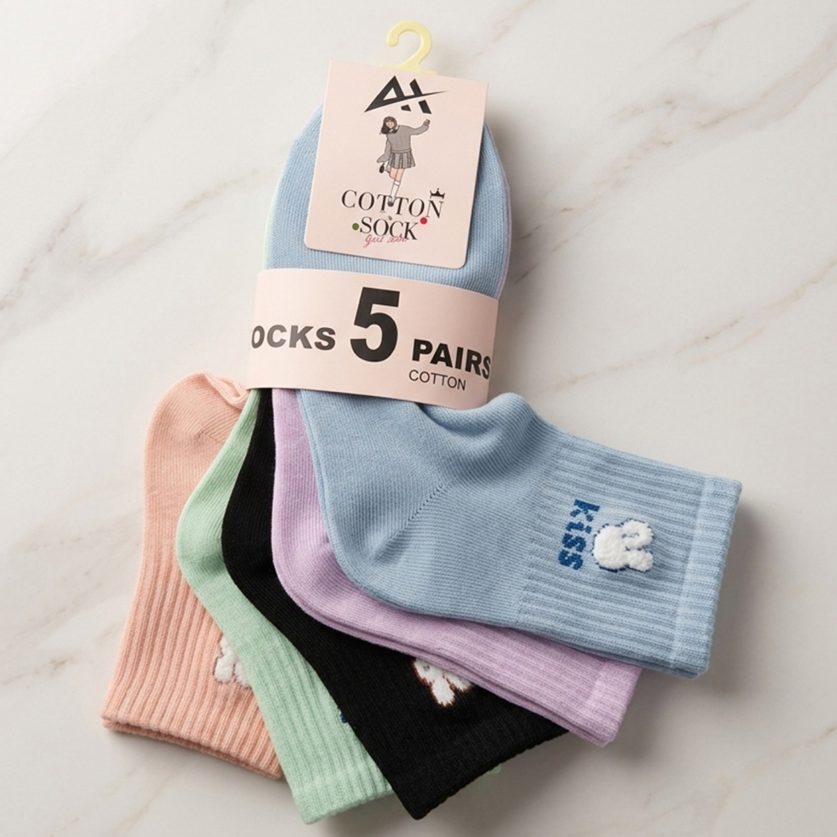 Ladies Socks 5 Pieces Set