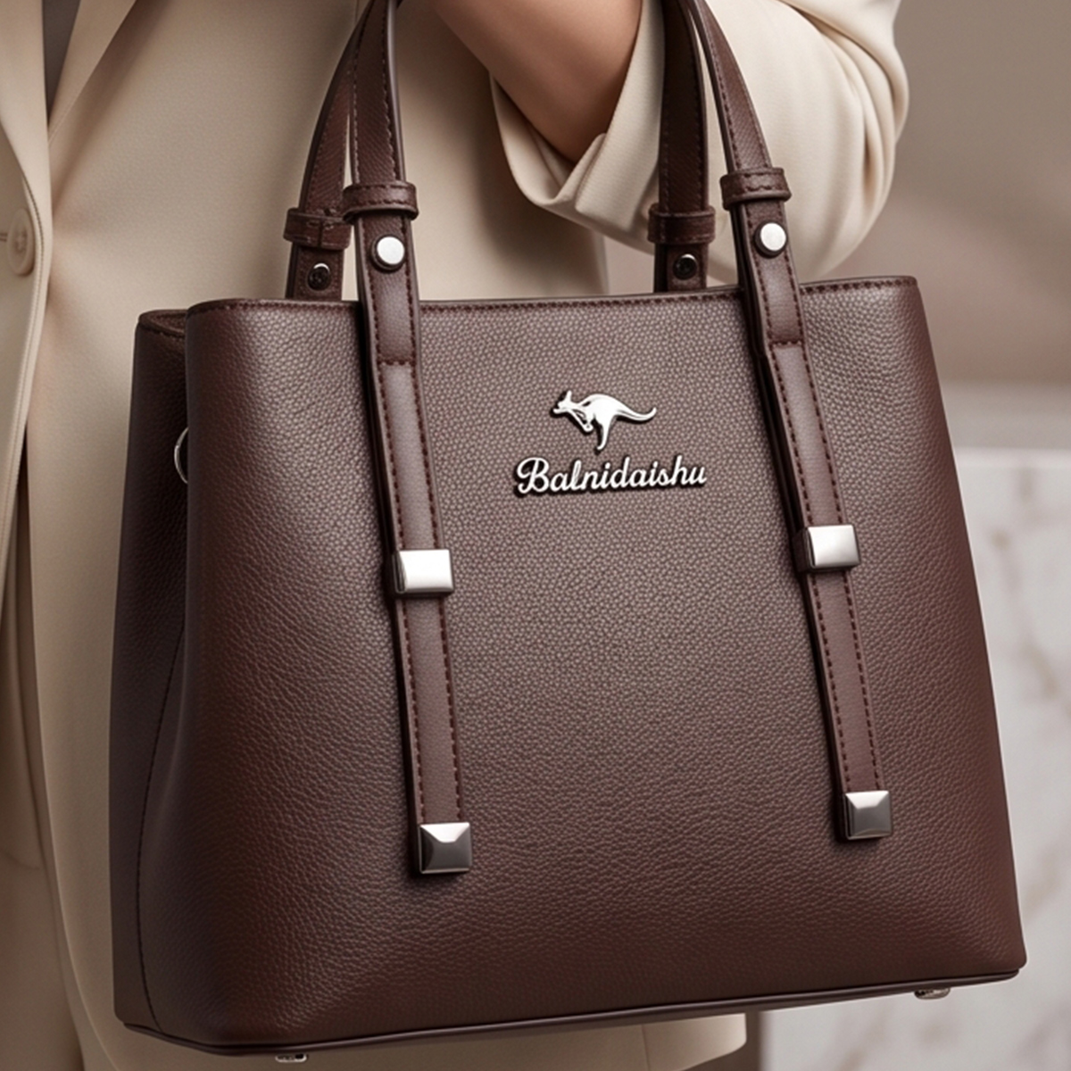 Bainidaishu Dual Top Handles Hand Bag