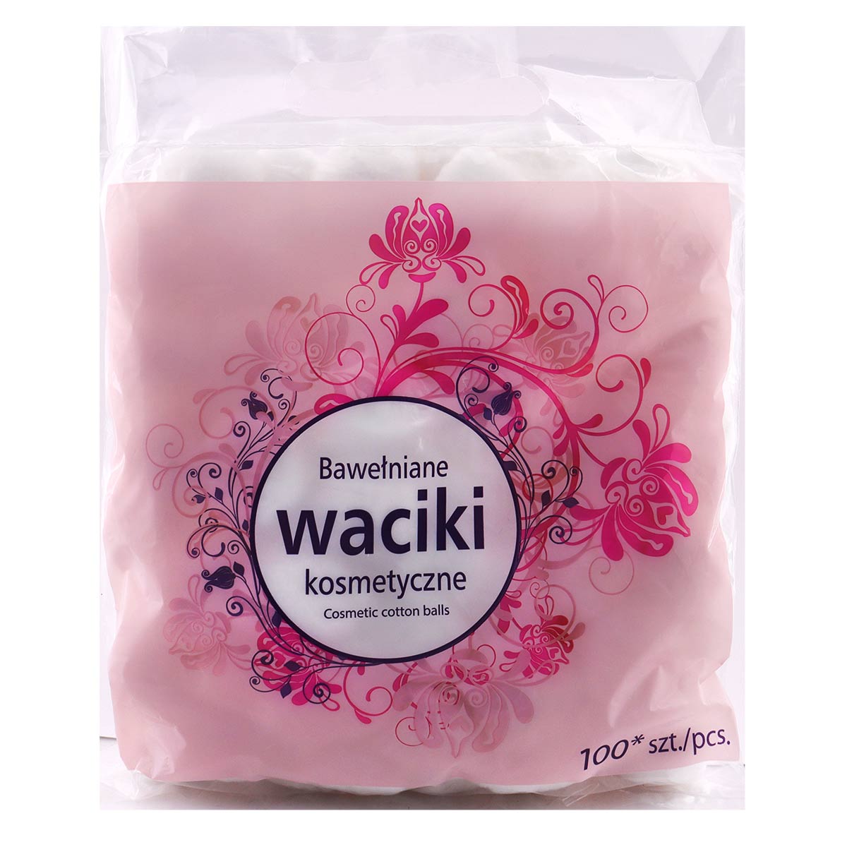 Bewetniane Waciki Cosmetics Cotton Ball 100 Pieces