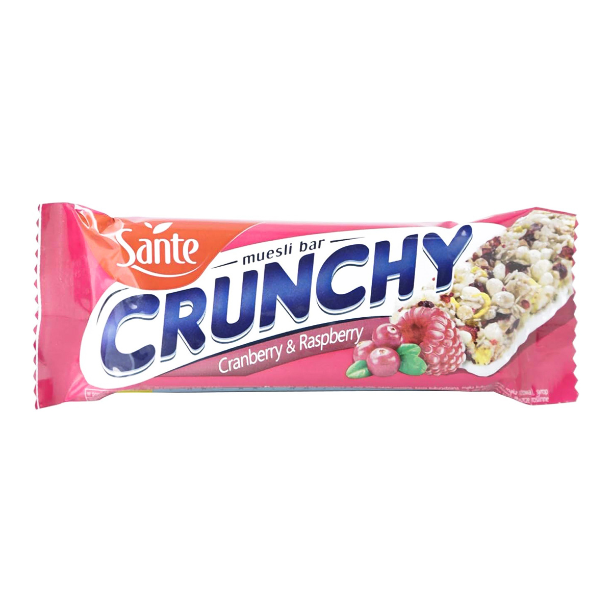 Sante Cranberry & Raspberry Crunchy Bar 40g
