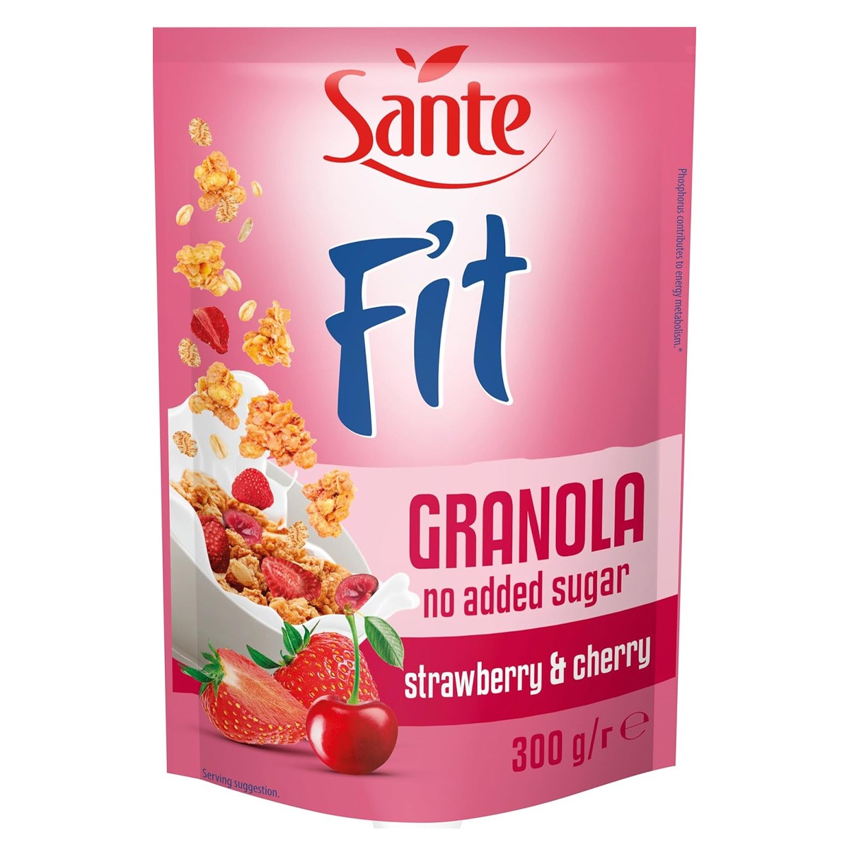 Fit Granola Raspberry Strawberry 300g SANTE 