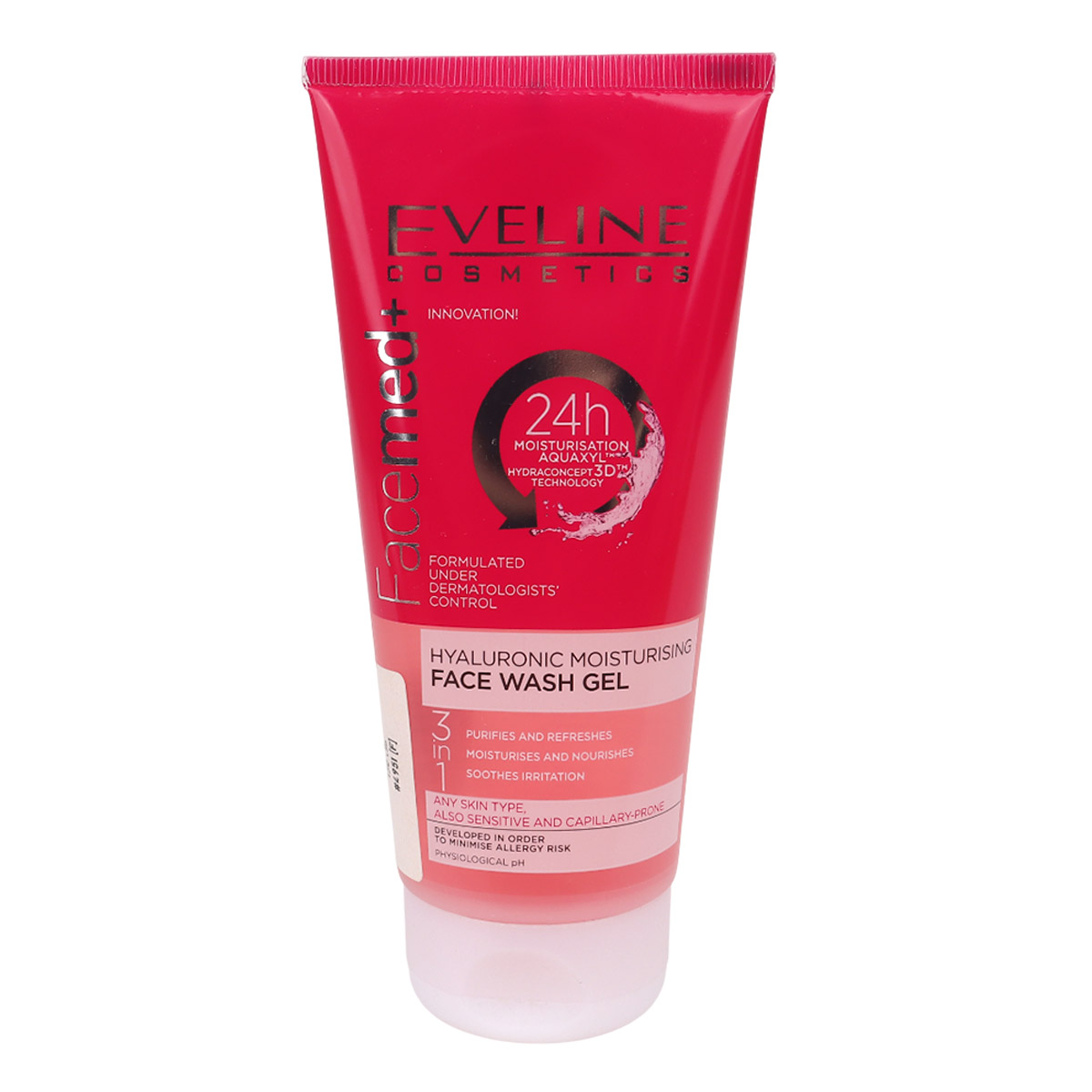 Eveline Cosmetics Face Wash Gel Hyaluronic Moisturisng 150ml