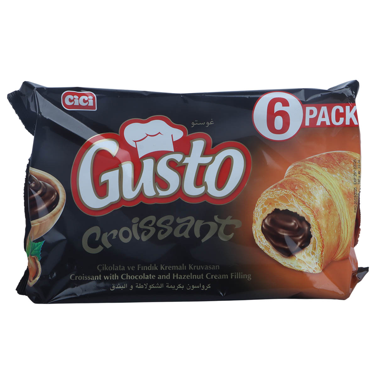 Cici Gusto Chocolate & Hazelnut Cream Filling Croissant 6x40g