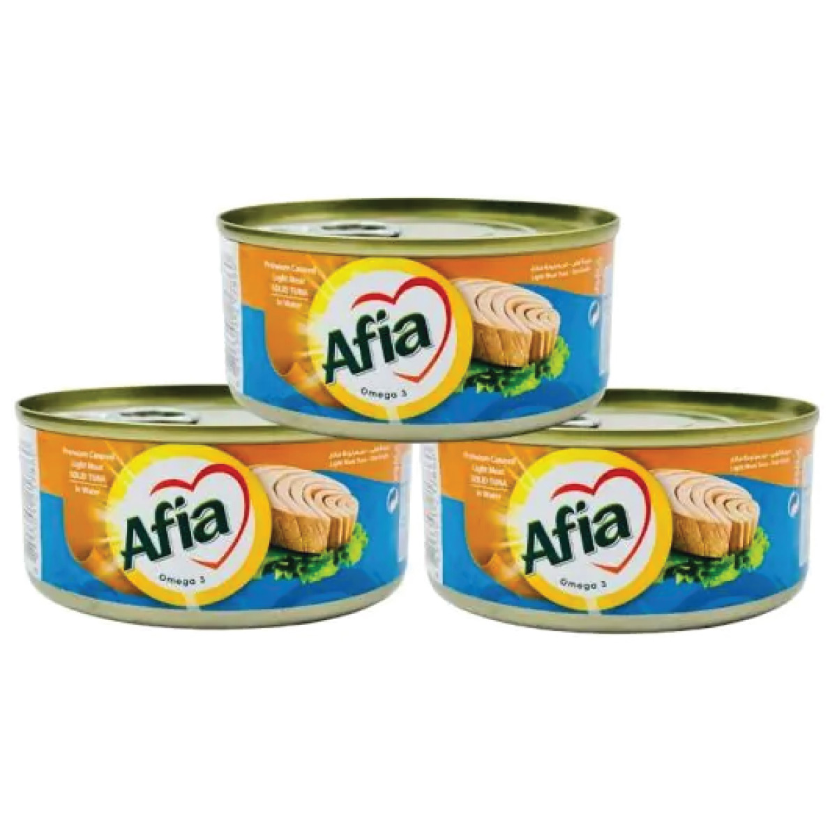 Afia Light Meat Tuna In Water Value Pack 3x160g