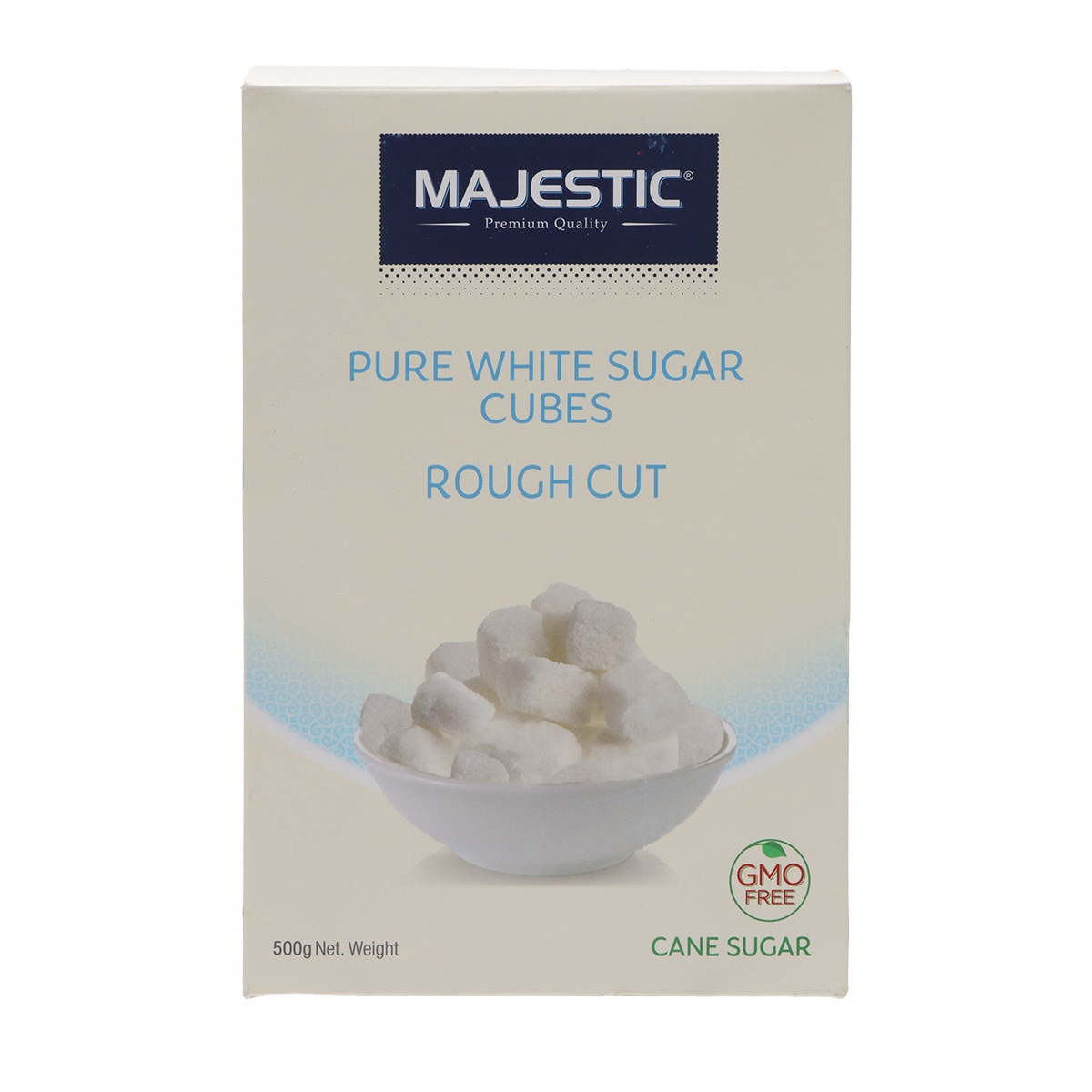 Majestic Pure White Sugar Cubes Rough Cut 500g