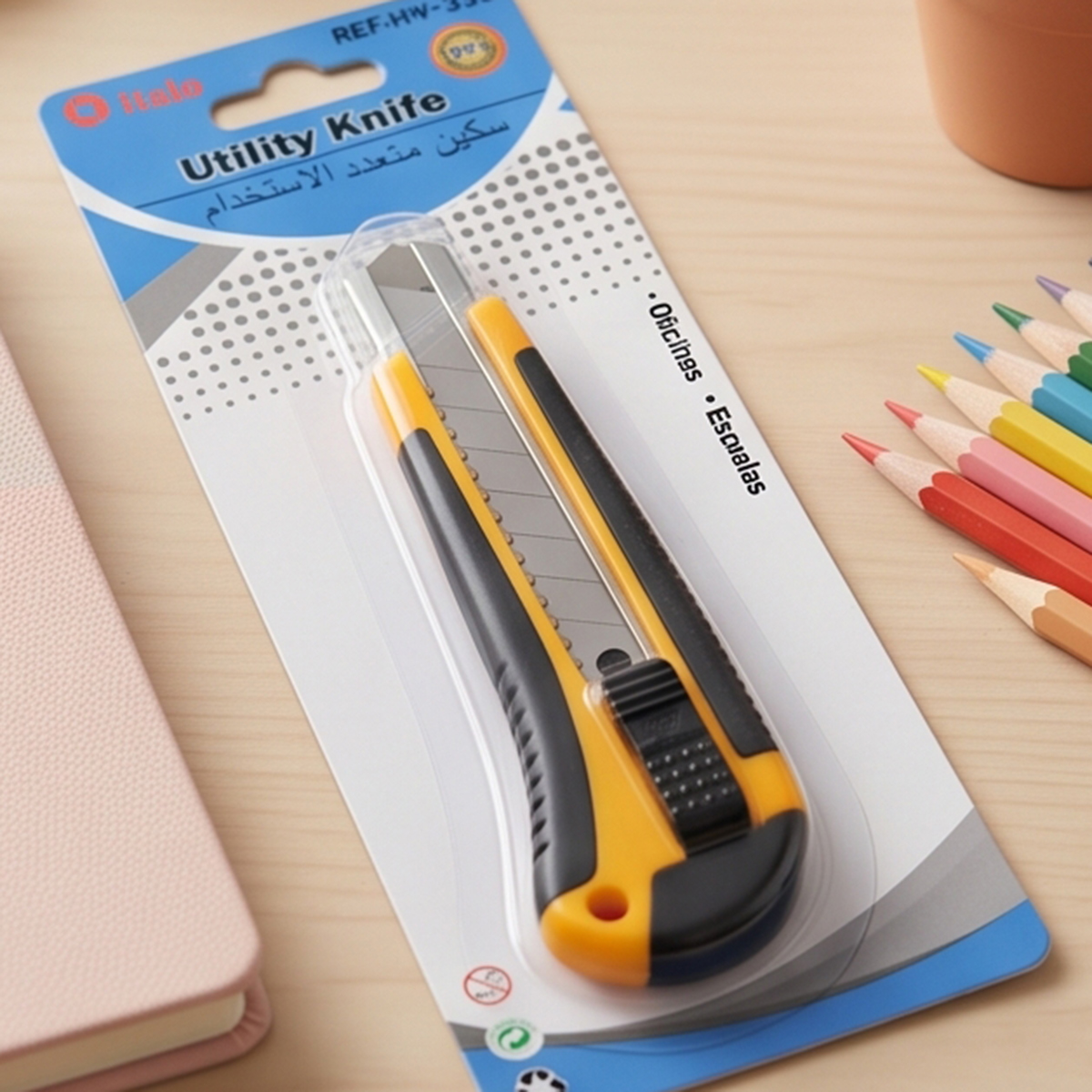 Black & Yellow Utility Cutter Knife Single