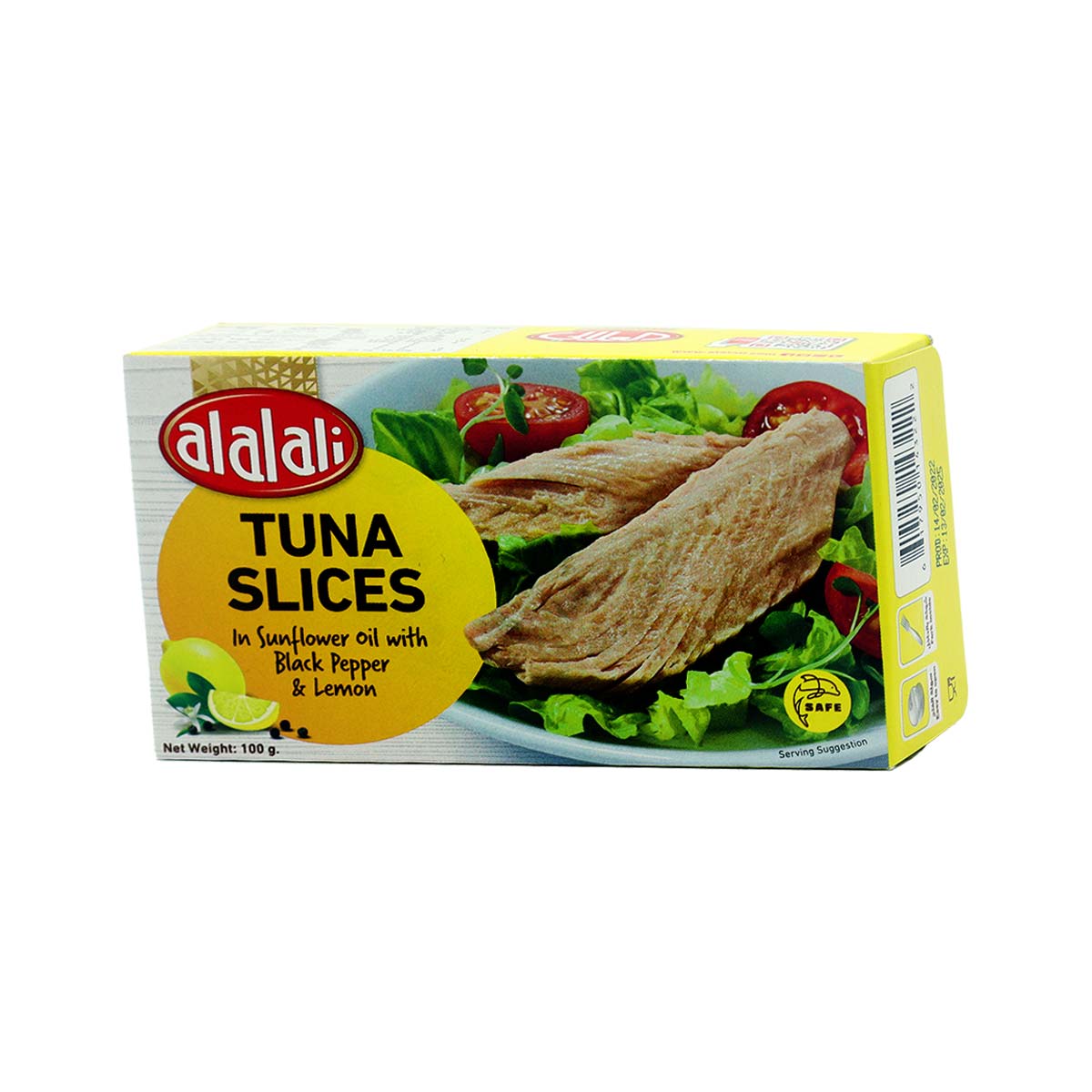 Al Alali Canned Tuna Slices In Sunflower Oil With Black Pepper & Lemon 100g