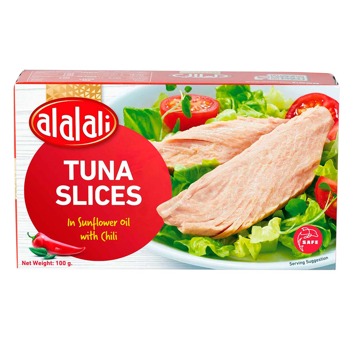 Al Alali Canned Tuna Slices In Sunflower Oil With Chili 100g