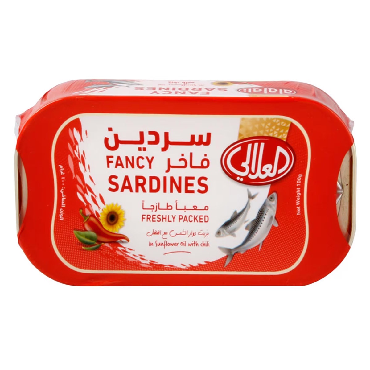 Al Alali Canned Sardines In Sunflower Oil with Chili 100g