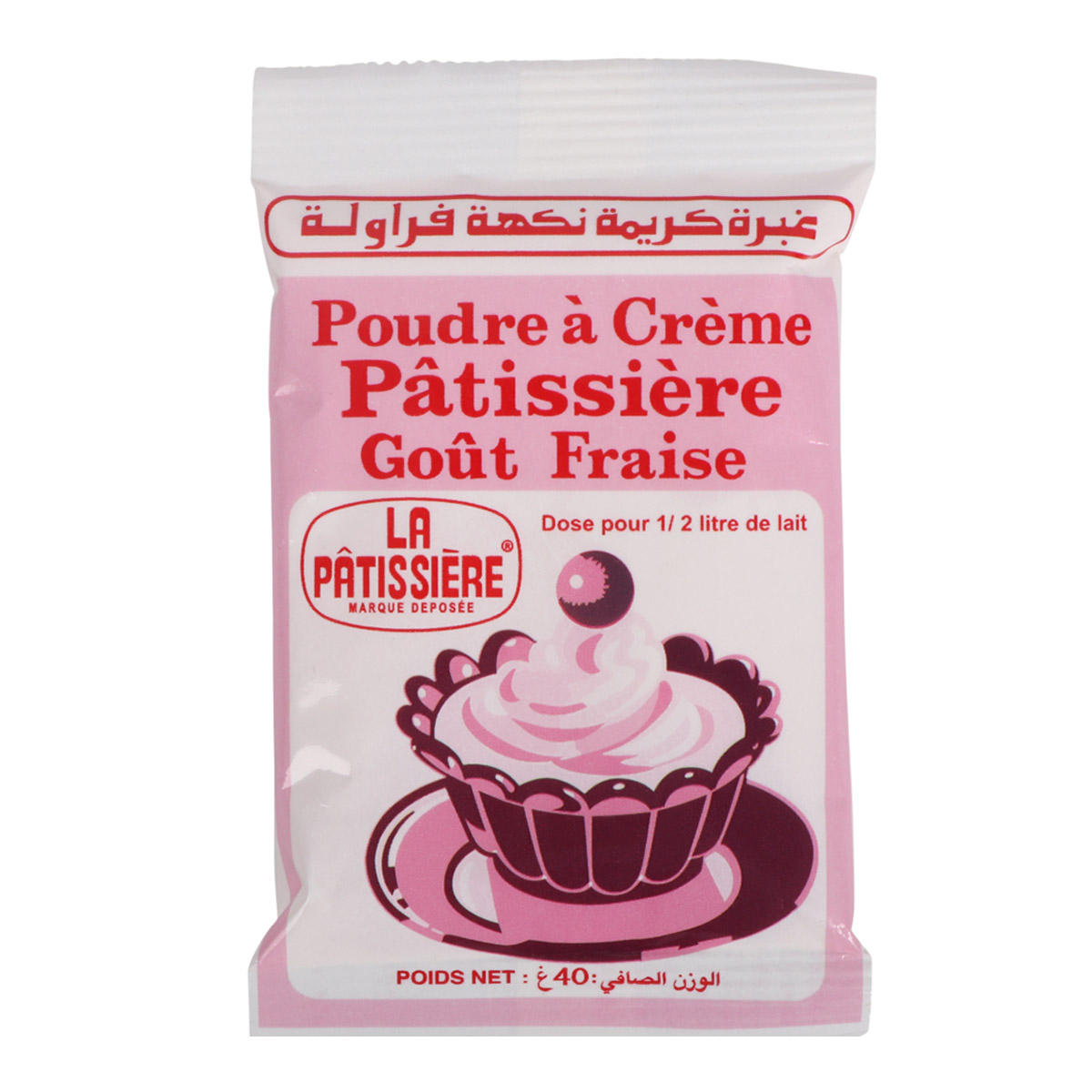La Patissiere Strawberry Flavored Pastry Cream Powder 40g