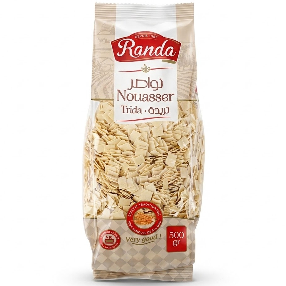 Randa Nouasser Trida Tunisian Square Pasta 500g
