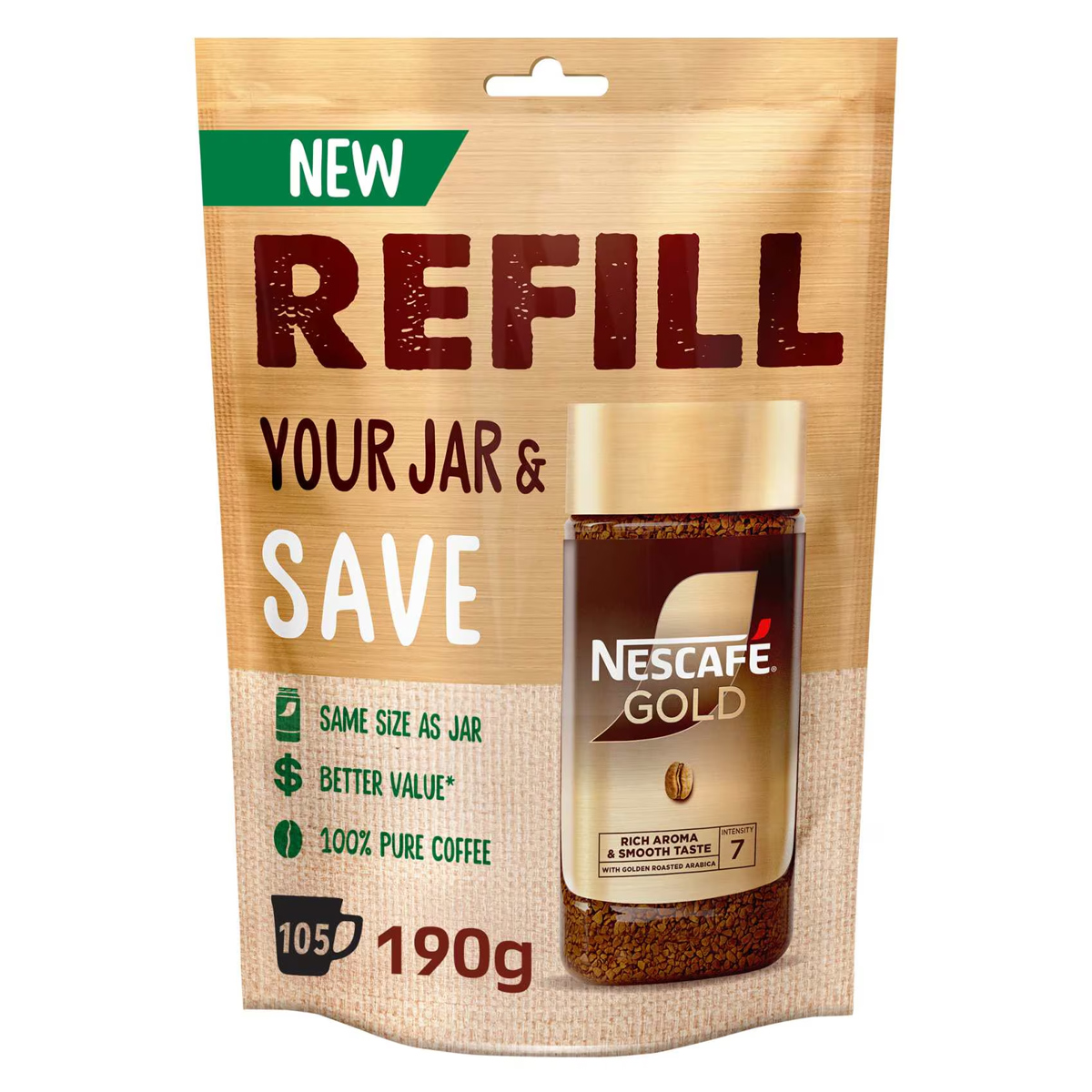 Nescafe Gold Coffee Refill Pouch 190g