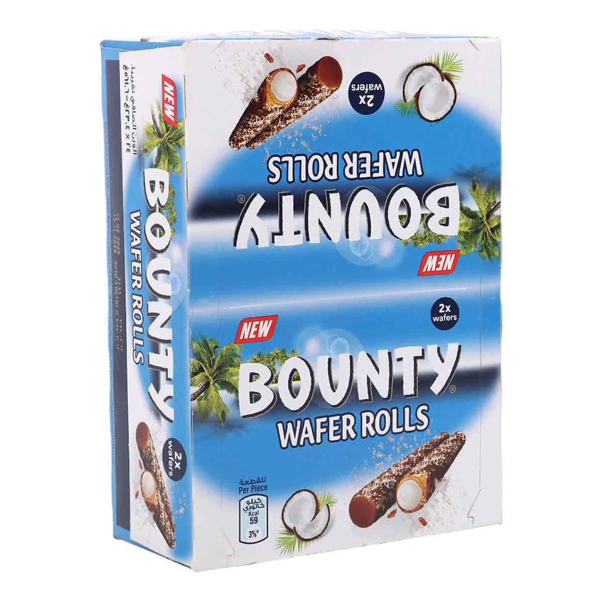 Bounty Wafer Rolls Coconut 24x23.4g
