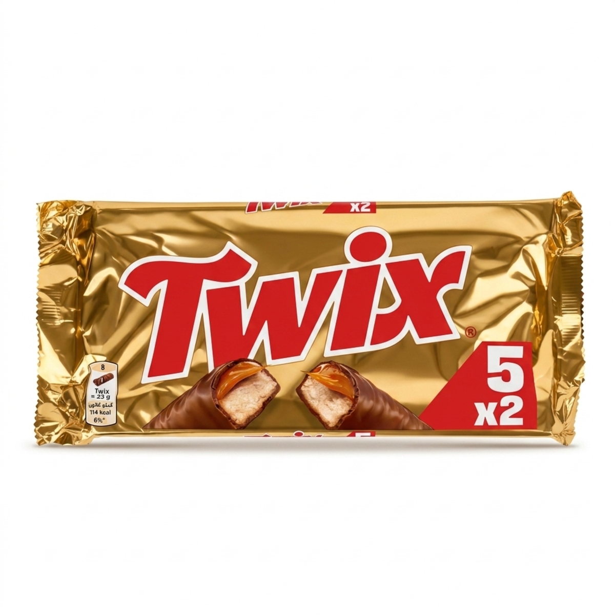 Twix Caramel Chocolate Bars 5 Pieces 46g