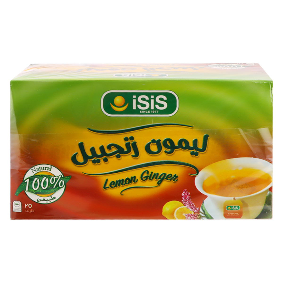 Isis Lemon Ginger Tea 25 Envelopes 50g