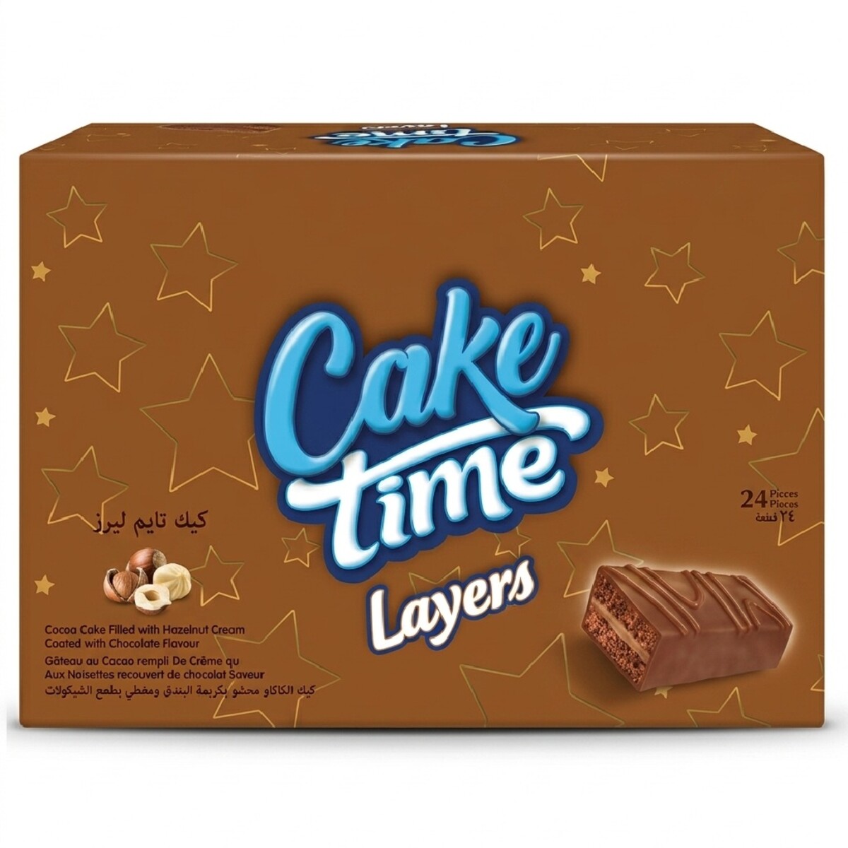 Cake Time Layers Cocoa with Hazelnut Cream 24x40g
