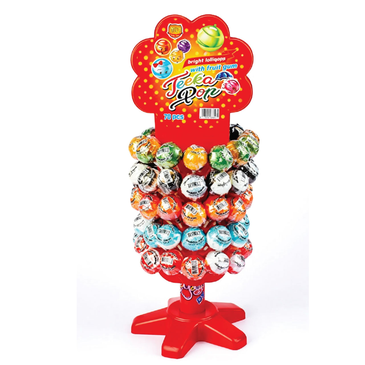 Teeka Pop Stand With Fruit Gum 30g Assorted 70 Pieces