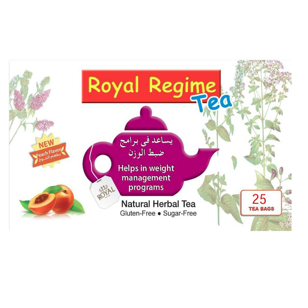 Royal Regime Tea Peach Flavor 25 Bags
